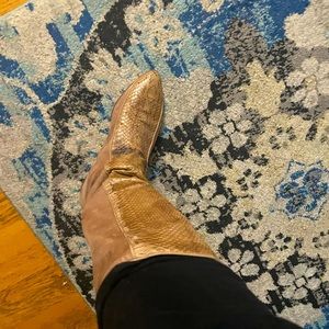 Vintage Via Spiga leather snake boots 10